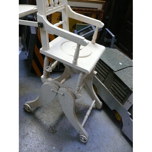 314 - Edwardian Metamorphic High Chair in Cream colour