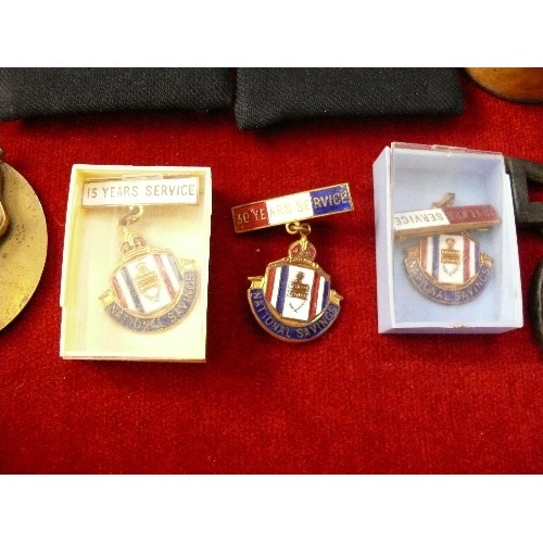 207H - Collection of Military & Services badges and buttons including ; WW1 Bavarian Pickelhaube helmet pla... 