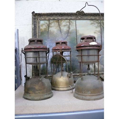 252 - Three vintage Tilley Lamps, all marked 