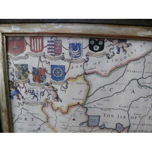 172 - A good modern copy of a 17th Century map of Cambridgeshire by Jan  Jansson, Amsterdam c 1650 - in Ed... 