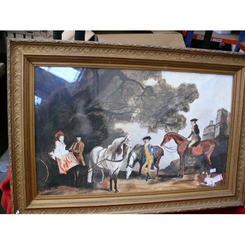 158 - An original 20th Century watercolour in the naive style after the original 19th Century painting by ... 