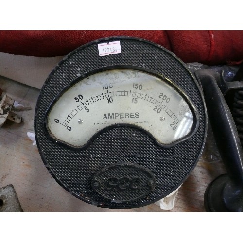 454 - Large Ammeter by GEC - dia 17cm