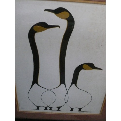 169 - Benjamin Chee Chee 1944 - 1977, Canadian. Lithograph of geese, signed and dated within the plate -on... 