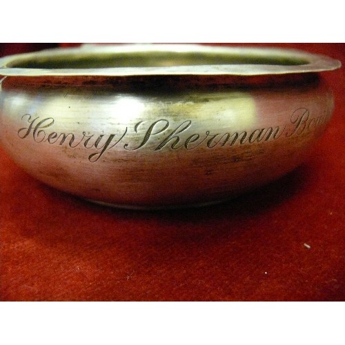 33 - AN EARLY 20TH CENTURY AMERICAN  SILVER PORRINGER BY THE GORHAM MANUFACTURING COMPANY. THIS WAS OWNED... 