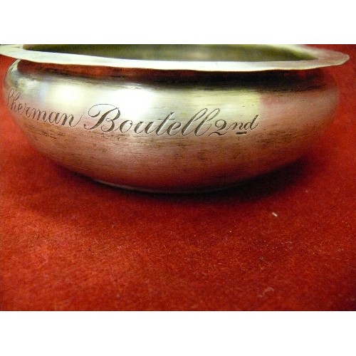 33 - AN EARLY 20TH CENTURY AMERICAN  SILVER PORRINGER BY THE GORHAM MANUFACTURING COMPANY. THIS WAS OWNED... 