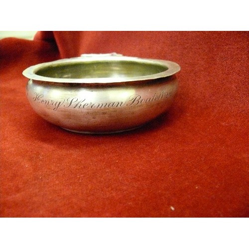 33 - AN EARLY 20TH CENTURY AMERICAN  SILVER PORRINGER BY THE GORHAM MANUFACTURING COMPANY. THIS WAS OWNED... 