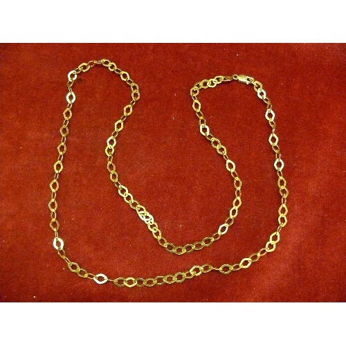 31M - A FINE SOLID SILVER GILDED NECKLACE, HIGH FASHION FROM ITALY.