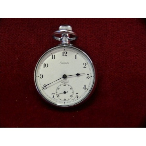 31B - A FULLY WORKING POCKET WATCH BY CHATEAU 17 JEWELS INCABLOCK