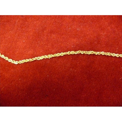 17M - A 9ct GOLD CHAIN 29 INCHES WEIGHT 3.83gr