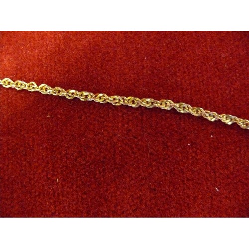 17M - A 9ct GOLD CHAIN 29 INCHES WEIGHT 3.83gr