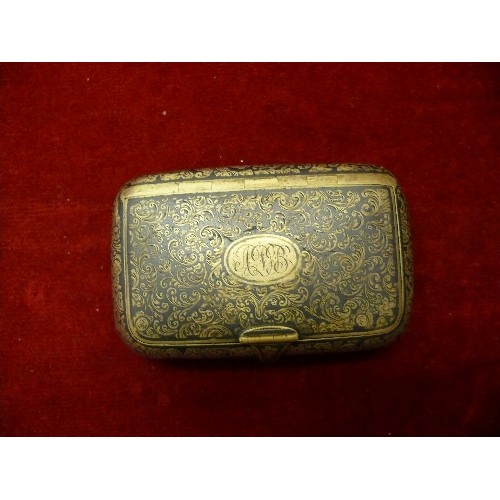 53 - A VERY FINE FRENCH NIELLO SILVER SNUFF BOX  APPROX 1838 HALLMARKED 97.93 gr