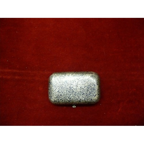 53 - A VERY FINE FRENCH NIELLO SILVER SNUFF BOX  APPROX 1838 HALLMARKED 97.93 gr