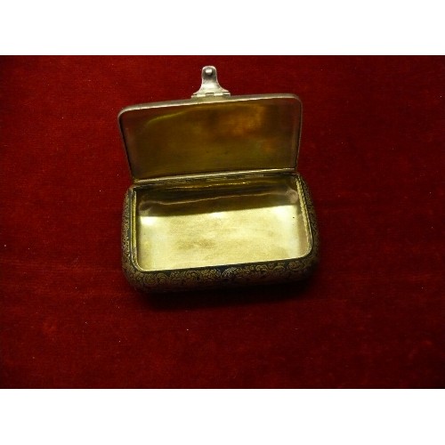 53 - A VERY FINE FRENCH NIELLO SILVER SNUFF BOX  APPROX 1838 HALLMARKED 97.93 gr