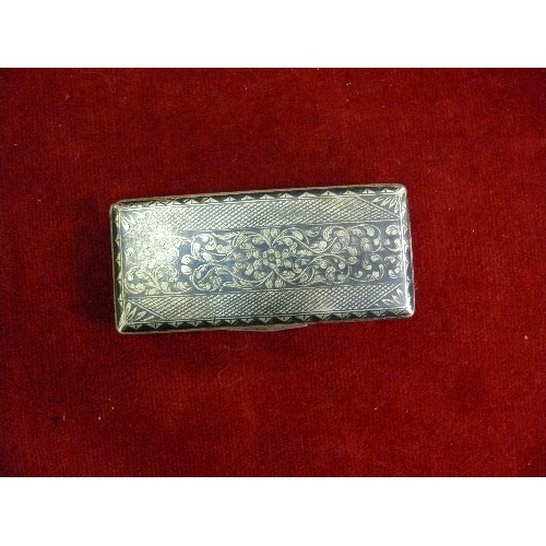 50 - A VERY FINE RUSSIAN NIELLO SILVER SNUFF BOX MOSCOW 1831 GOOD HALLMARKS