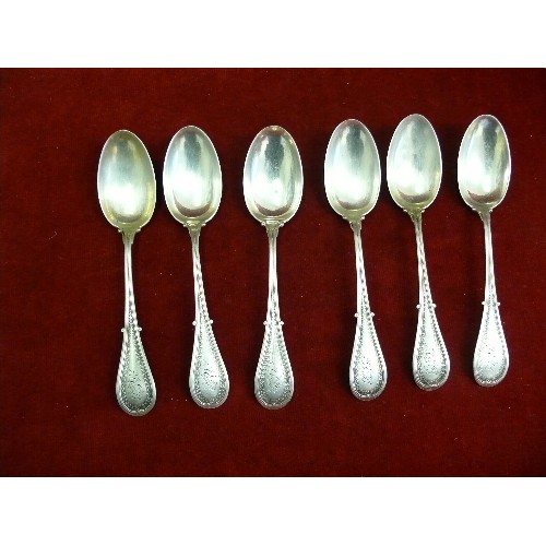 48 - A SET OF VINTAGE DESSERT SPOONS SOLID SILVER (STERLING) MARKED W&H, H.D.HALL FOUND IN A BAG FROM TIF... 