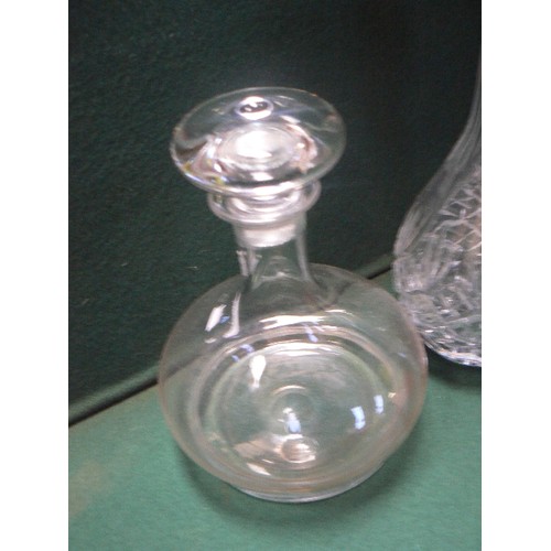 100A - A Wedgwood Lead crytsal decanter and a further heavy crystal decanter