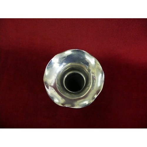 52A - A sterling silver trumpet vase - Birmingham 1910,Hukin & Heath- 20cm H - 86 grams. AF