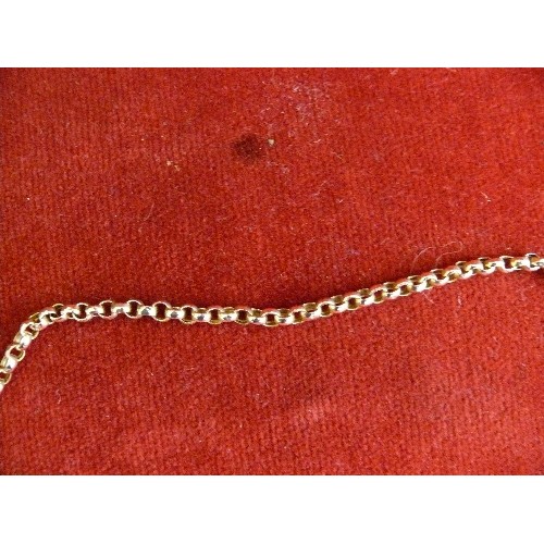 22A - An Antique 9ct gold Albert chain with faceted links - 7.3 grams - 64 cm long