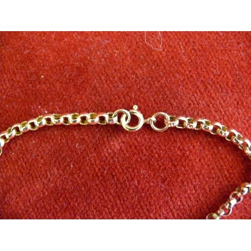 22A - An Antique 9ct gold Albert chain with faceted links - 7.3 grams - 64 cm long