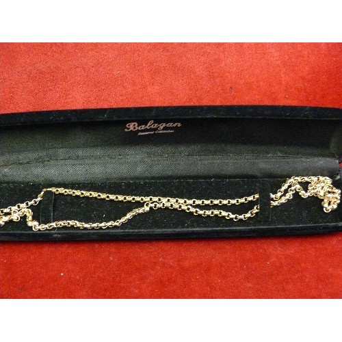 22A - An Antique 9ct gold Albert chain with faceted links - 7.3 grams - 64 cm long