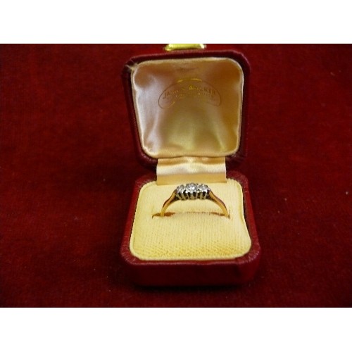 16 - A beautiful 18ct gold trilogy ring,