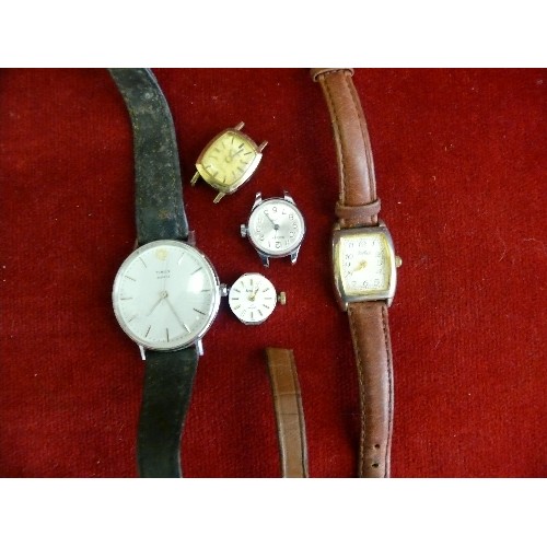 28E - A good selection of ladies wrist watches for spares or repair, mechanical and quartz. Includes a vin... 