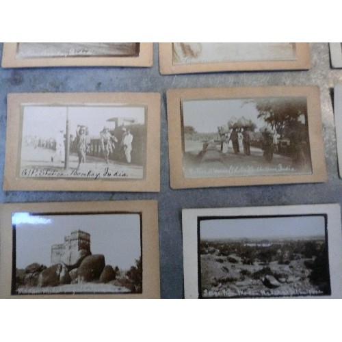 259 - Rare collection of 21 British Raj India real photographic postcards, circa 1910 - 1915, mostly of Ju... 