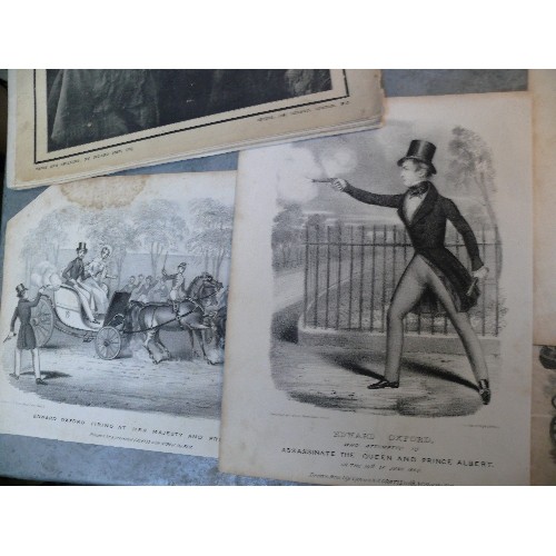 187 - Collection of mostly 19th Century engravings & ephemera with a Royalty theme. Includes 