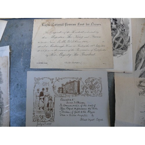 187 - Collection of mostly 19th Century engravings & ephemera with a Royalty theme. Includes 