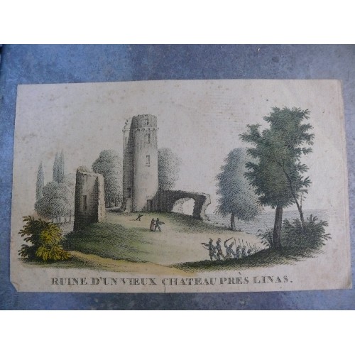 184 - A good collection of 18th & 19th Century engravings, original watercolours & drawings & maps. Includ... 