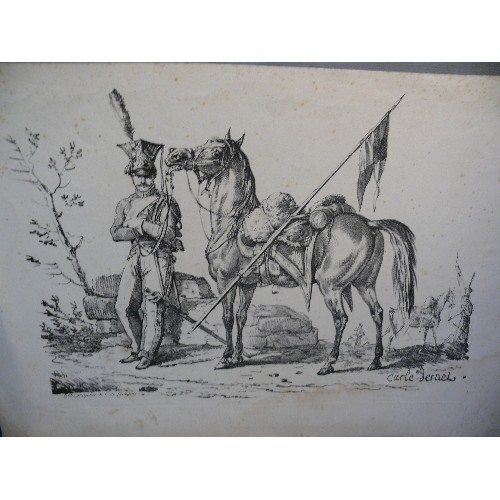 184 - A good collection of 18th & 19th Century engravings, original watercolours & drawings & maps. Includ... 