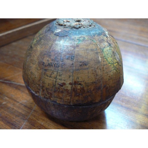 170A - Rare and early pocket globe - late 18th or early 19th Century. Fragile condition & splits at the equ... 