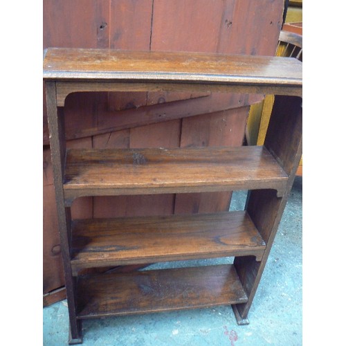 399 - Vintage solid oak bookshelves  - 76cm x 22cm x 107cm