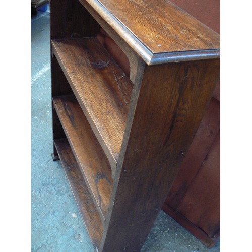 399 - Vintage solid oak bookshelves  - 76cm x 22cm x 107cm