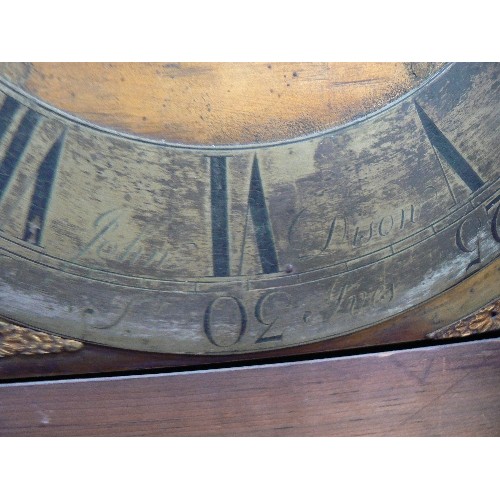 412 - An 18th Century oak cased Longcase Grandfather clock by John Dison of St Ives Cambs, circa 1770. Sil... 