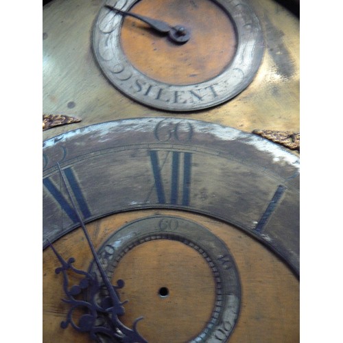 412 - An 18th Century oak cased Longcase Grandfather clock by John Dison of St Ives Cambs, circa 1770. Sil... 