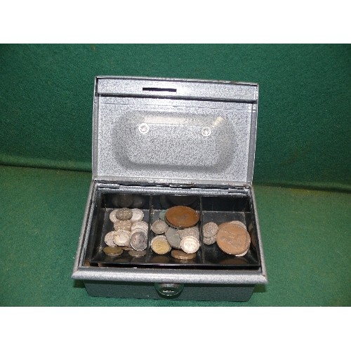 283 - Tin of British coins including Crowns :- 1953, 1960 x2, 1977 x 4, pennies (Victoria to Elizabeth II)... 