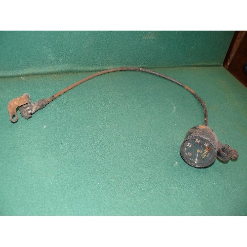 241 - Early Smiths Motorcycle speedometer & cable, 0 to 40 mph.