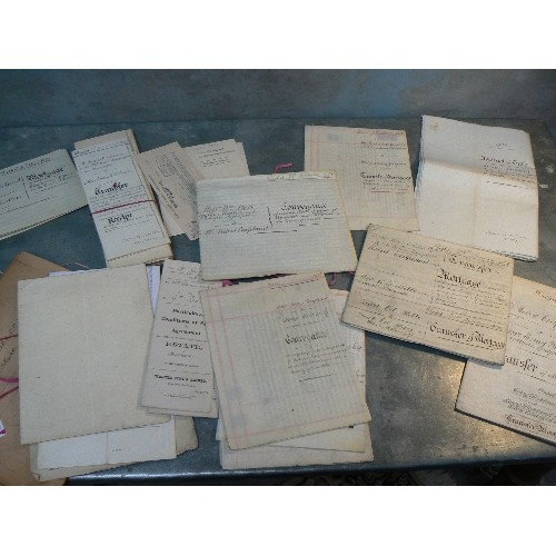 261 - Local History and Family History interest: A bundle of legal documents from the mid 19th Century to ... 