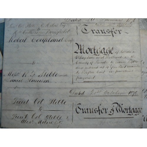 261 - Local History and Family History interest: A bundle of legal documents from the mid 19th Century to ... 