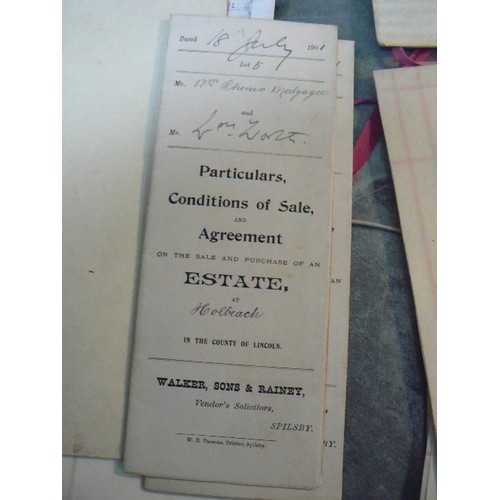 261 - Local History and Family History interest: A bundle of legal documents from the mid 19th Century to ... 