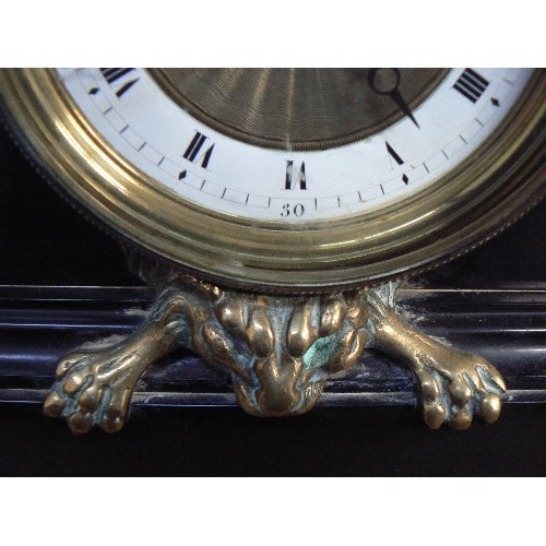 418 - A large mid 19th Century french mantle clock by A D Mougin of Montbeliard & Paris. Most unusual case... 