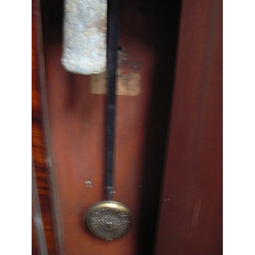 418A - Mahogany Longcase Clock by C Cornell of Royston, circa 1825. 8 day movement with lead weights and or... 