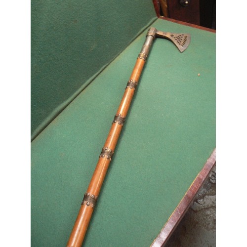 200 - A good quality early/mid 20th Century long handled axe - probably Middle Eastern or Anglo Indian.  T... 