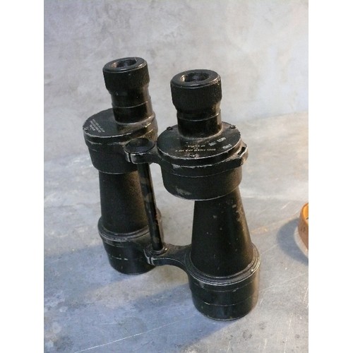 255B - Pair of WW2 military prismatic binoculars marked 