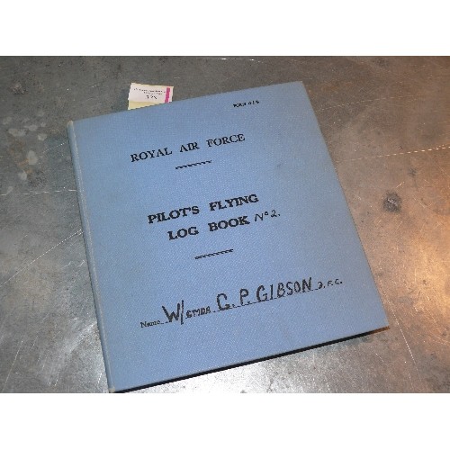 328 - A scarce replica copy of Guy Gibson's Pilot's Flying Log Book No 2. from November 1940 to Sept 1944 ... 