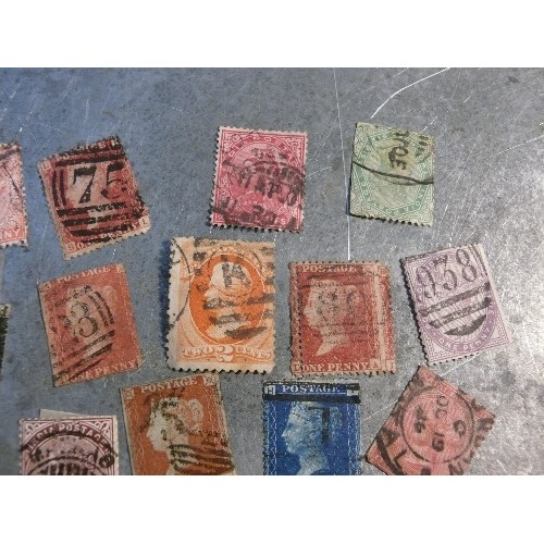 290 - 14 Queen Victoria stamps, Britain and Overseas Territories including a penny black, penny reds X4 , ... 