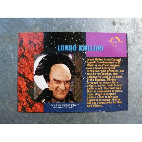 299D - A Signed Babylon 5 trading card , No 09 