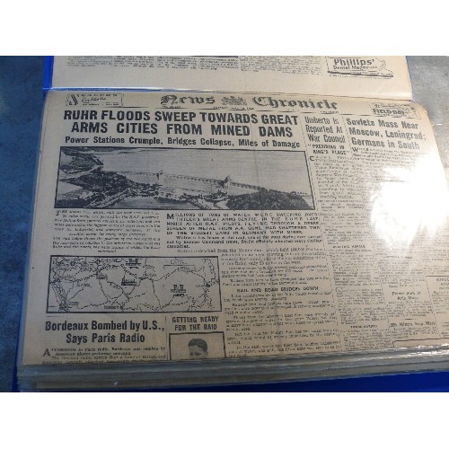 440 - An album of original newspapers WW2 1943, DAMBUSTERS, Guy Gibson - Daily Herald, News Chronicle, The... 