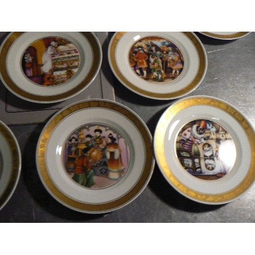 103 - Collection of 12 Royal Copenhagen Hans Christian Anderson fairytale plates from the 1970's, complete... 